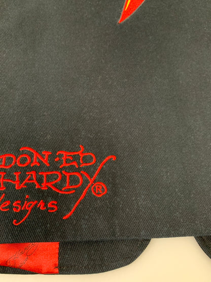 【現状渡し品】【メンズ】 ED HARDY エドハーディ フード付 テーラードジャケット 141-260516-zi-11-min サイズ：S カラー：ネイビー/オリーブ 万代Net店