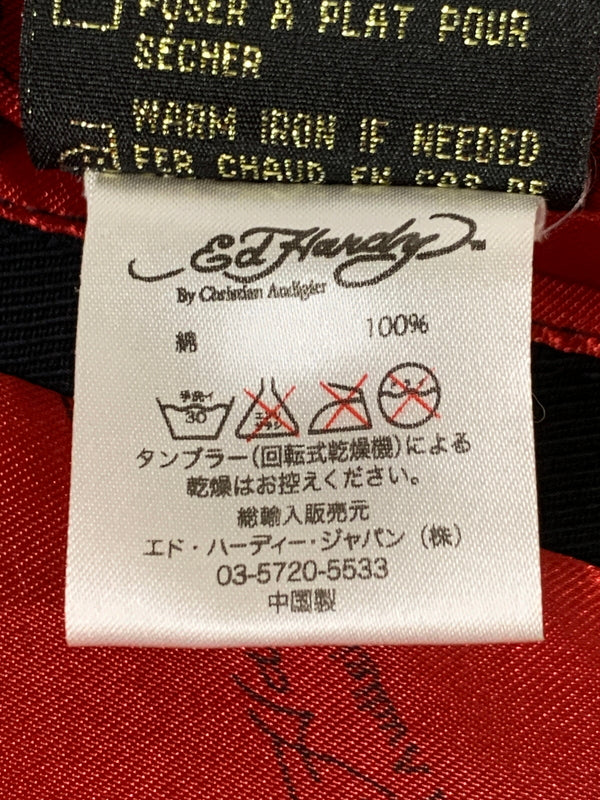 【現状渡し品】【メンズ】 ED HARDY エドハーディ フード付 テーラードジャケット 141-260516-zi-11-min サイズ：S カラー：ネイビー/オリーブ 万代Net店