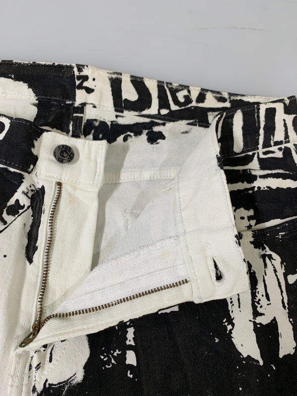 【現状渡し品】【メンズ】 USED ユーズド SEX PISTOLS PAINT PANTS パンツ 153-260516-zi-24-min サイズ：不明 カラー：ホワイト/ブラック系 万代Net店