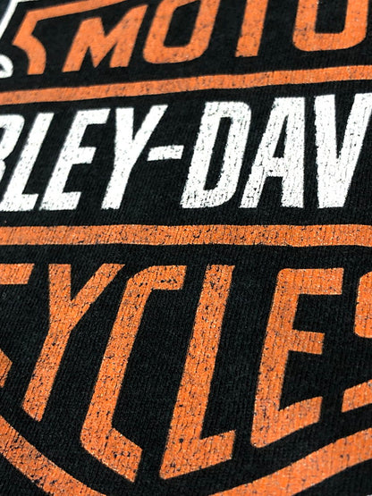 【現状渡し品】【メンズ】 HARLEY-DAVIDSON ハーレーダビッドソン WORK SUCKS LET'S RIDE TEE ワーク サックス レッツ ライド ティー メンズ 半袖Tシャツ 146-260512-em-61-min カラー：ブラック 万代Net店