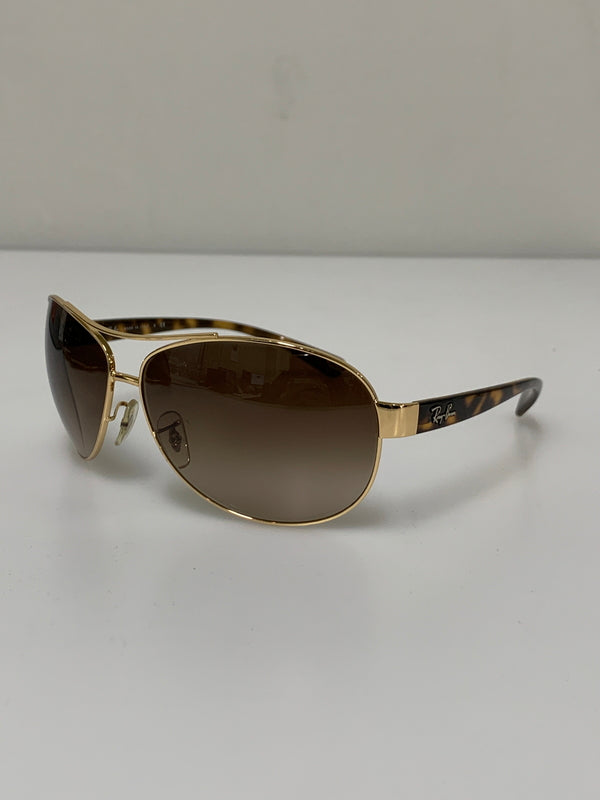 【中古品】【メンズ】 RAY-BAN レイバン メタルフレーム グラデーション サングラス RB3386 パイロットシェイプ グラデーション 67□13 203-260512-em-35-min カラー：ゴールド/ブラウン 万代Net店