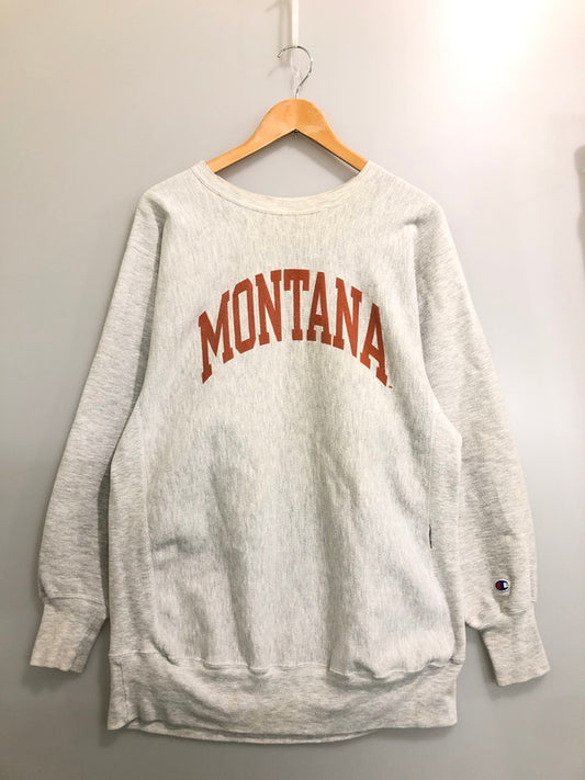 【中古品】【メンズ】 CHAMPION チャンピオン 90S メキシコ製 MONTANA REVERSE WEAVE SWEAT SHIRT 90年代 モンタナ リバースウィーブ スウェットシャツ メンズ トップス 146-260512-em-47-min サイズ：XXL カラー：ライトグレー 万代Net店