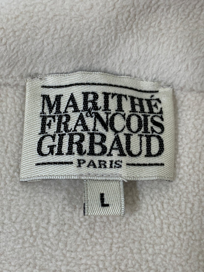 【中古品】【メンズ】 MARITHE FRANCOIS BIRBAUD マリテフランソワジルボー CLASSUC LOGO HALF NECK FLEECE SWEATSHIRT ハーフネックフリーススウェットシャツ 141-260516-zi-22-min サイズ：L カラー：ベージュ 万代Net店