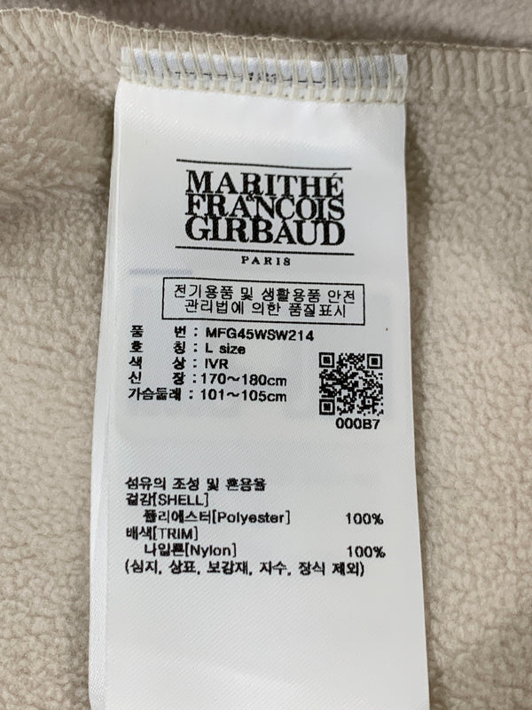 【中古品】【メンズ】 MARITHE FRANCOIS BIRBAUD マリテフランソワジルボー CLASSUC LOGO HALF NECK FLEECE SWEATSHIRT ハーフネックフリーススウェットシャツ 141-260516-zi-22-min サイズ：L カラー：ベージュ 万代Net店