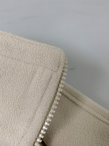【中古品】【メンズ】 MARITHE FRANCOIS BIRBAUD マリテフランソワジルボー CLASSUC LOGO HALF NECK FLEECE SWEATSHIRT ハーフネックフリーススウェットシャツ 141-260516-zi-22-min サイズ：L カラー：ベージュ 万代Net店