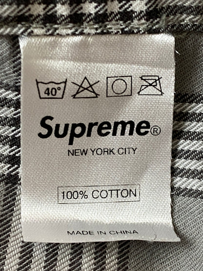 【中古品】【メンズ】 SUPREME シュプリーム LUMBERJACK HOUND STOOTH FLANNEL SHIRT ランバージャック ハウンドトゥース フランネル シャツ メンズ トップス 長袖 149-260521-em-24-min サイズ：M カラー：グレー系（チェック柄） 万代Net店