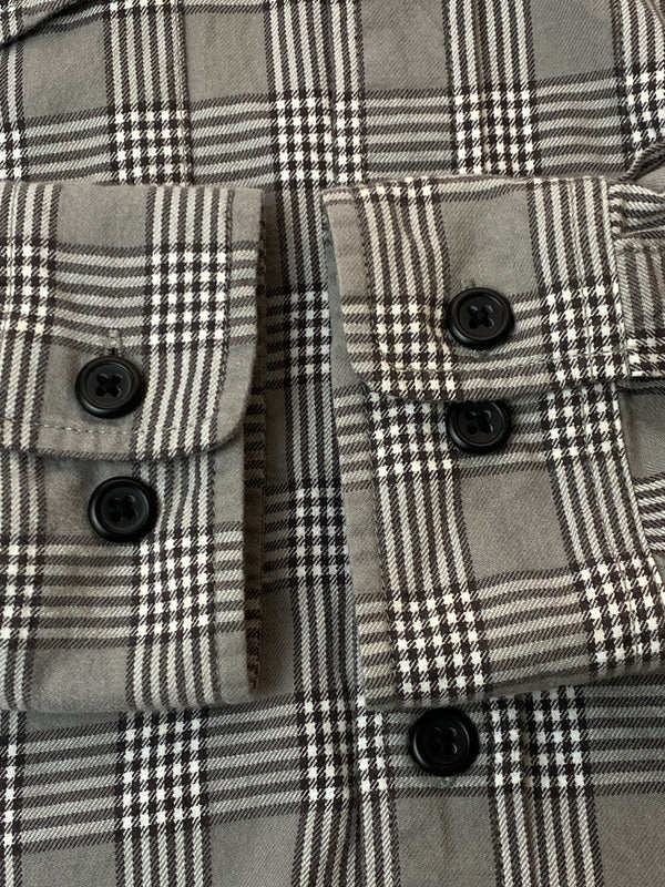 【中古品】【メンズ】 SUPREME シュプリーム LUMBERJACK HOUND STOOTH FLANNEL SHIRT ランバージャック ハウンドトゥース フランネル シャツ メンズ トップス 長袖 149-260521-em-24-min サイズ：M カラー：グレー系（チェック柄） 万代Net店