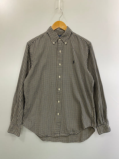 【中古品】【メンズ】 RALPH LAUREN ラルフローレン GINGHAM CHECK BUTTON DOWN SHIRT 90S ギンガムチェック ボタンダウンシャツ 90年代 ヴィンテージ メンズ 長袖シャツ 146-260521-em-23-min サイズ：M カラー：ネイビー系（ギンガムチェック） 万代Net店