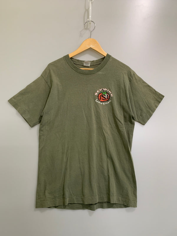 【中古品】【メンズ】 SCHWINN シュウィン BIKE PRINT TEE GREEN 80S バイク プリント 半袖Tシャツ 80年代 メンズ トップス ヴィンテージ 146-260518-em-37-min サイズ：M カラー：カーキグリーン 万代Net店