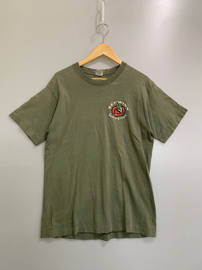 【中古品】【メンズ】 SCHWINN シュウィン BIKE PRINT TEE GREEN 80S バイク プリント 半袖Tシャツ 80年代 メンズ トップス ヴィンテージ 146-260518-em-37-min サイズ：M カラー：カーキグリーン 万代Net店