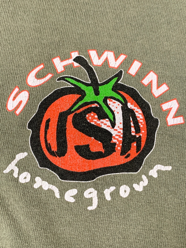 【中古品】【メンズ】 SCHWINN シュウィン BIKE PRINT TEE GREEN 80S バイク プリント 半袖Tシャツ 80年代 メンズ トップス ヴィンテージ 146-260518-em-37-min サイズ：M カラー：カーキグリーン 万代Net店