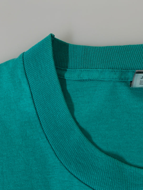【中古品】【メンズ】 USED 90S WOODRUFF PLACE TEE ウッドラフ・プレイス デザインT プリントT 半袖Tシャツ 146-260714-ta-44-min サイズ：L カラー：グリーン系 万代Net店