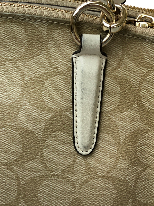 【中古品】【レディース】 COACH コーチ 2WAY SHOULDER BAG F58290 ツーウェイ ショルダーバッグ レディーズ カバン シグネチャー ハンドバック 180-260519-em-23-min カラー：ベージュ系 万代Net店