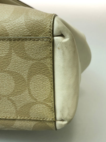 【中古品】【レディース】 COACH コーチ 2WAY SHOULDER BAG F58290 ツーウェイ ショルダーバッグ レディーズ カバン シグネチャー ハンドバック 180-260519-em-23-min カラー：ベージュ系 万代Net店