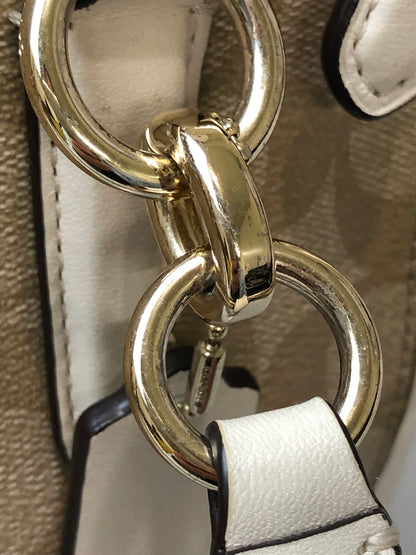【中古品】【レディース】 COACH コーチ 2WAY SHOULDER BAG F58290 ツーウェイ ショルダーバッグ レディーズ カバン シグネチャー ハンドバック 180-260519-em-23-min カラー：ベージュ系 万代Net店