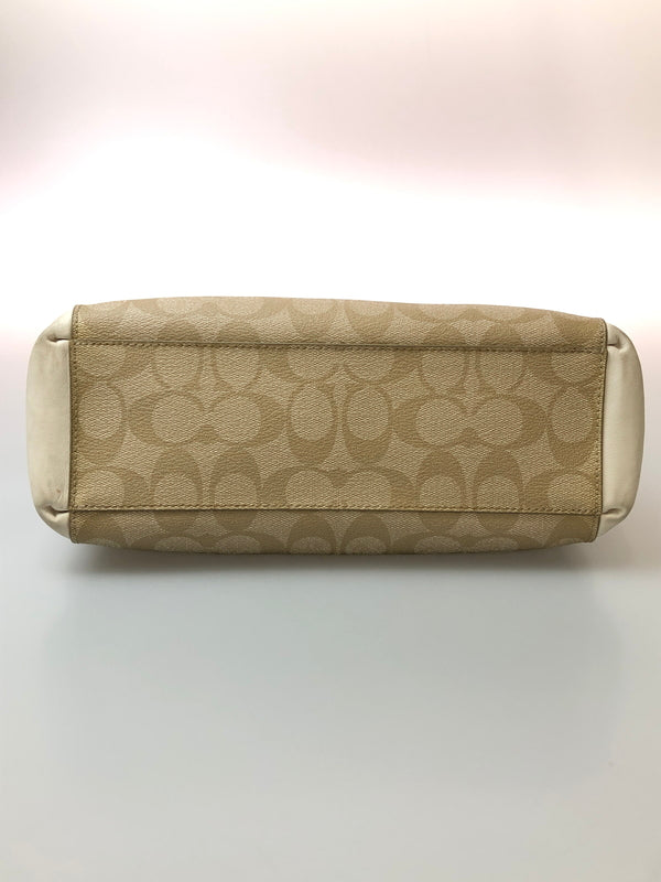 【中古品】【レディース】 COACH コーチ 2WAY SHOULDER BAG F58290 ツーウェイ ショルダーバッグ レディーズ カバン シグネチャー ハンドバック 180-260519-em-23-min カラー：ベージュ系 万代Net店