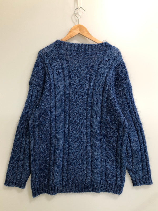 【中古品】【メンズ】 USED ユーズド MOHAIR CABLE KNIT モヘア ケーブル ニット メンズ セーター トップス 146-260512-em-48-min カラー：ブルー系 万代Net店