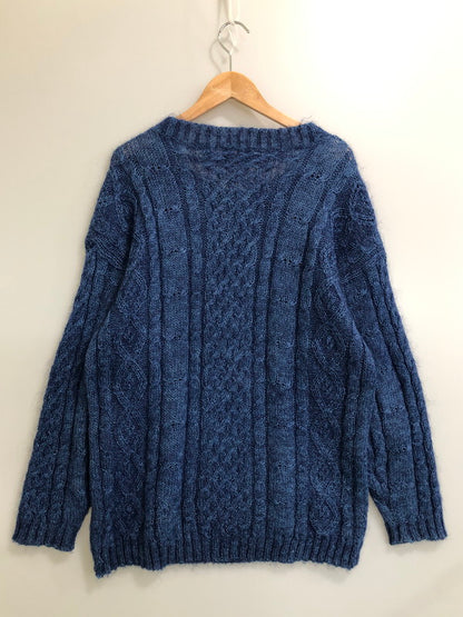 【中古品】【メンズ】 USED ユーズド MOHAIR CABLE KNIT モヘア ケーブル ニット メンズ セーター トップス 146-260512-em-48-min カラー：ブルー系 万代Net店