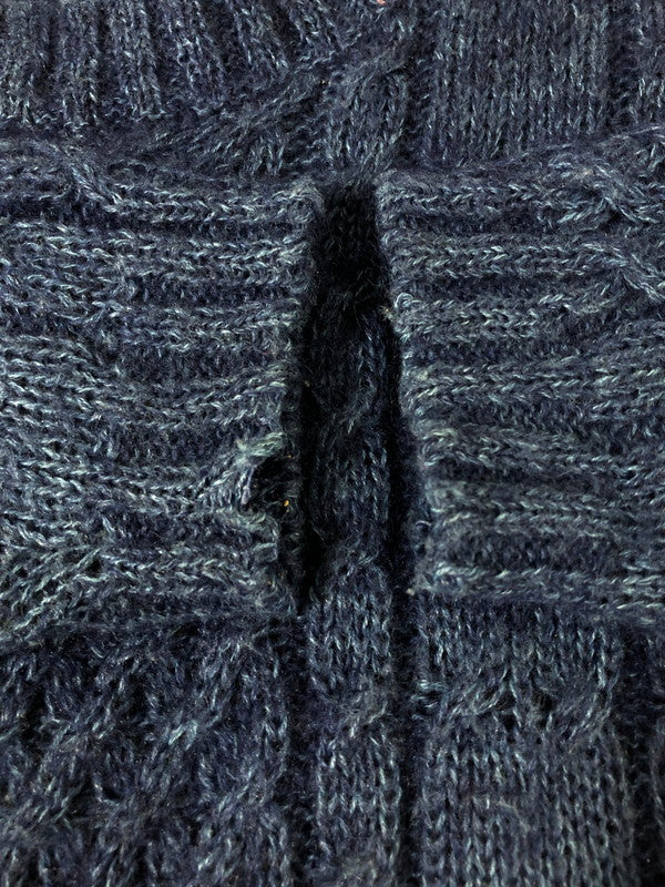 【中古品】【メンズ】 USED ユーズド MOHAIR CABLE KNIT モヘア ケーブル ニット メンズ セーター トップス 146-260512-em-48-min カラー：ブルー系 万代Net店