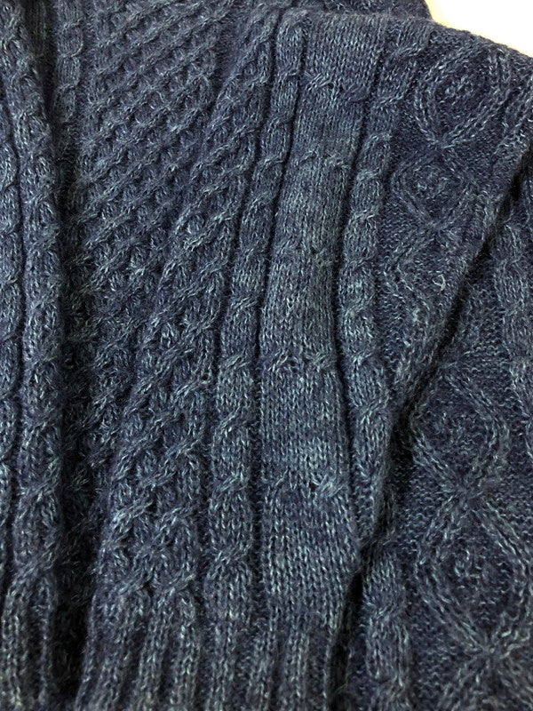 【中古品】【メンズ】 USED ユーズド MOHAIR CABLE KNIT モヘア ケーブル ニット メンズ セーター トップス 146-260512-em-48-min カラー：ブルー系 万代Net店