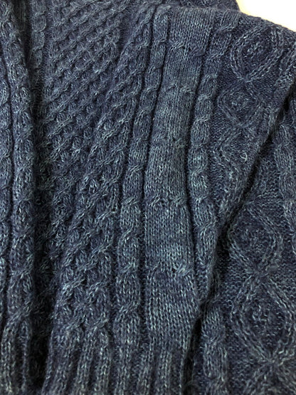 【中古品】【メンズ】 USED ユーズド MOHAIR CABLE KNIT モヘア ケーブル ニット メンズ セーター トップス 146-260512-em-48-min カラー：ブルー系 万代Net店