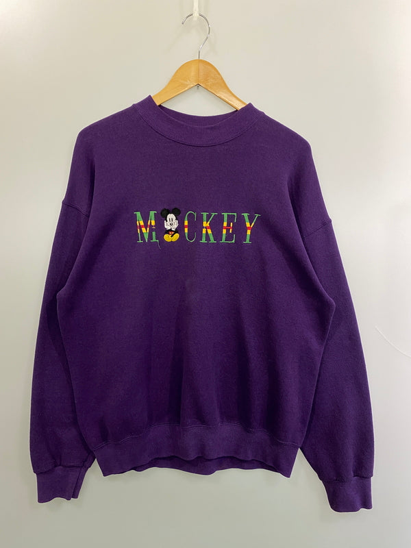 【中古品】【メンズ】 USED ユーズド 90's MICKEY SWEATSHIRT 90年代 スウェットシャツ トレーナー トップス 146-260715-yn-22-min サイズ：表記なし 下記参照 カラー：パープル 万代Net店
