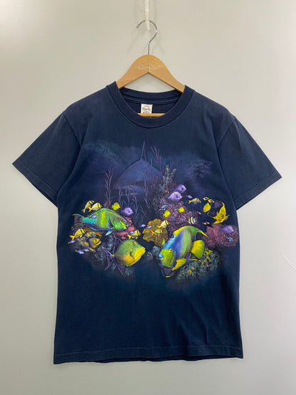 【中古品】【メンズ】 TURNER ORIGINALS ターナー オリジナルズ 90S ART TEE 90年代 アート Tシャツ 半袖 メンズ トップス ヴィンテージ 146-260521-em-25-min サイズ：M カラー：ネイビー 万代Net店