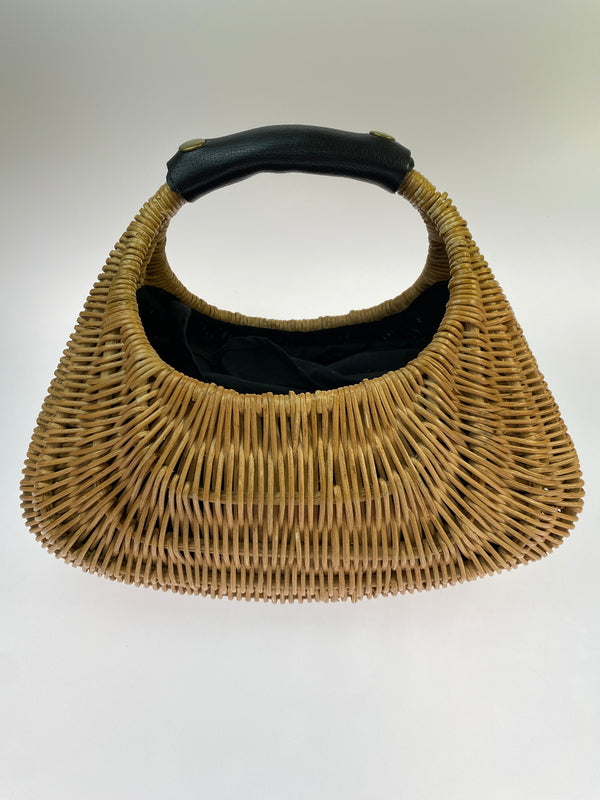 【現状渡し品】【レディース】 POMTATA ポンタタ LEATHER IN VINE BAG BLACK ポンタタ レザー イン バイン バッグ ハンドバッグ カバン 188-260521-em-14-min カラー：ブラック 万代Net店