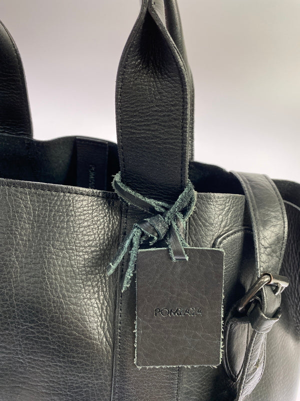 【現状渡し品】【レディース】 POMTATA ポンタタ LEATHER IN VINE BAG BLACK ポンタタ レザー イン バイン バッグ ハンドバッグ カバン 188-260521-em-14-min カラー：ブラック 万代Net店