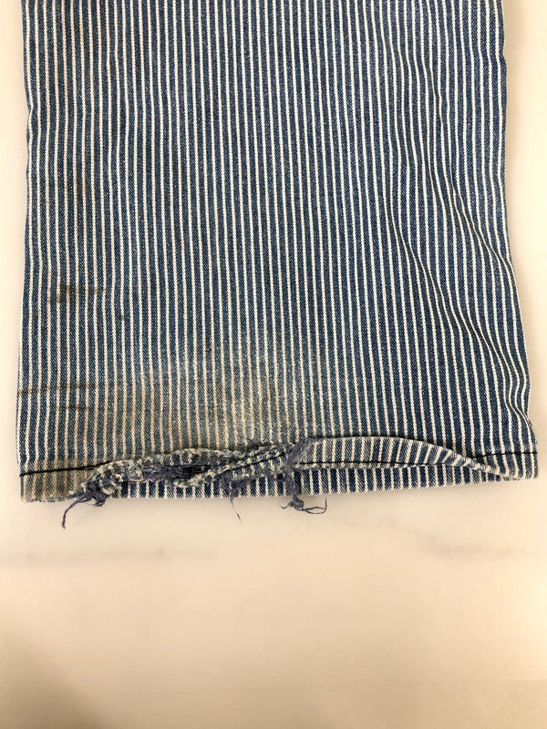 【現状渡し品】【メンズ】 POINTER ポインター ヒッコリーペインターパンツ ボトムス 157-260520-AS-23-min サイズ：W30L34 カラー：ブルー/ホワイト 万代Net店