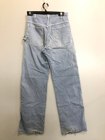 【現状渡し品】【メンズ】 POINTER ポインター ヒッコリーペインターパンツ ボトムス 157-260520-AS-23-min サイズ：W30L34 カラー：ブルー/ホワイト 万代Net店