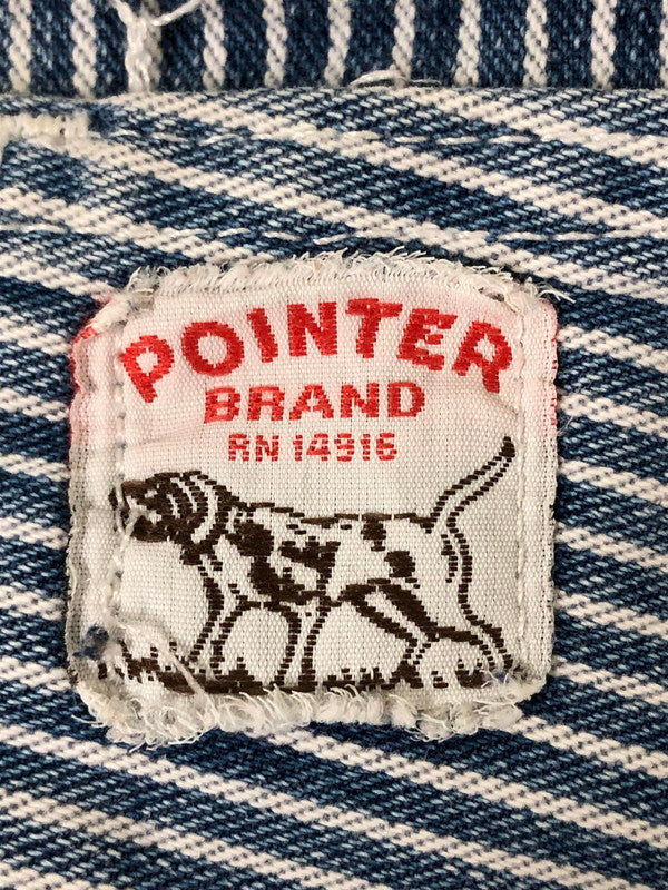 【現状渡し品】【メンズ】 POINTER ポインター ヒッコリーペインターパンツ ボトムス 157-260520-AS-23-min サイズ：W30L34 カラー：ブルー/ホワイト 万代Net店