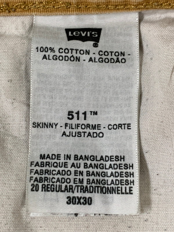 【中古品】【メンズ】 LEVI'S リーバイス 511 CORDUROY PANTS コーデュロイパンツ ボトムス 157-260522-SH-05-min サイズ：30×30 カラー：キャメル 万代Net店