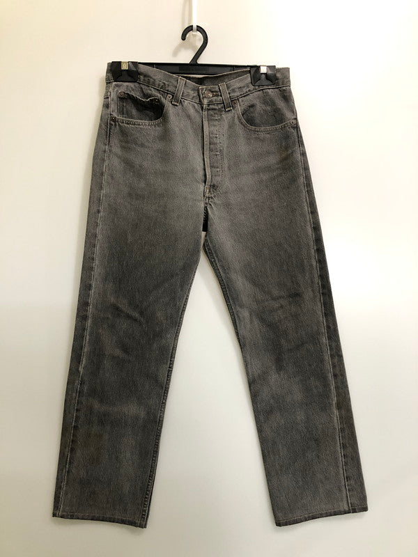【中古品】【メンズ】 LEVI'S リーバイス 501 先染め BLACK DENIM PANTS デニムパンツ ボトムス 157-260520-AS-16-min サイズ：W31L34 カラー：ブラック 万代Net店
