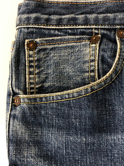 【現状渡し品】【メンズ】 TENDERLOIN テンダーロイン CHINCHBACK STRAIGHT DENIM PANTS デニム パンツ メンズ ボトムス ジーンズ ジーパン 153-260512-em-53-min カラー：インディゴブルー 万代Net店
