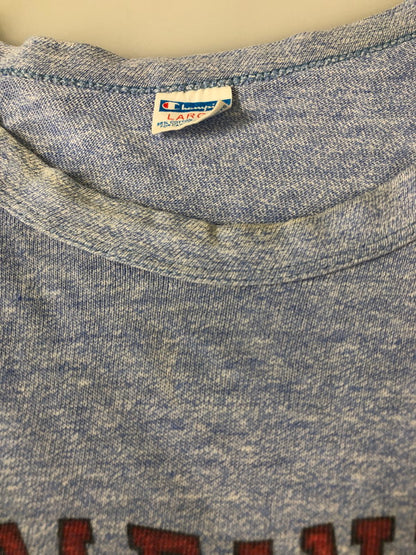 【現状渡し品】【メンズ】 CHAMPION チャンピオン 70S バータグ ST.MEINRAD TEE 半袖Tシャツ メンズ トップス 70年代 ヴィンテージ 146-260512-em-42-min サイズ：L カラー：ライトブルー 万代Net店