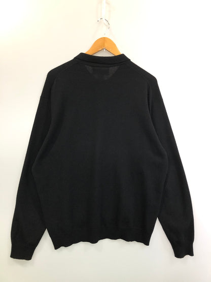 【現状渡し品】【メンズ】 TASSO ELBA タッソ エルバ CASHMERE KNIT POLOSHIRT カシミア ニット ポロシャツ 長袖 トップス 146-260519-yn-28-min サイズ：L カラー：ブラック 万代Net店