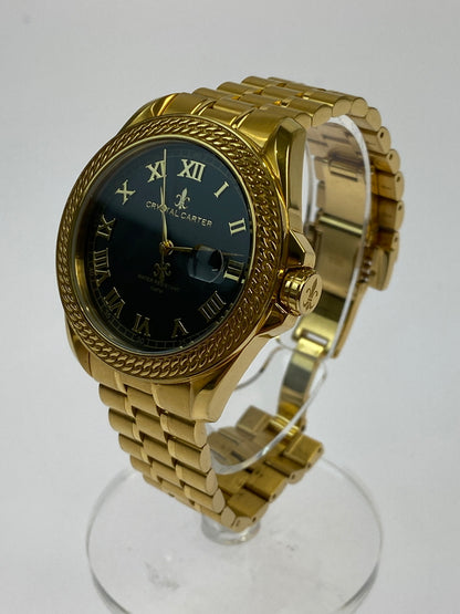 【中古品】【メンズ】 CRYSTAL CARTER クリスタルカーター FELIX 2 FX2-8573G-03 フィリックス2 クウォーツ 腕時計 197-260519-yn-20-min カラー：ゴールド 万代Net店