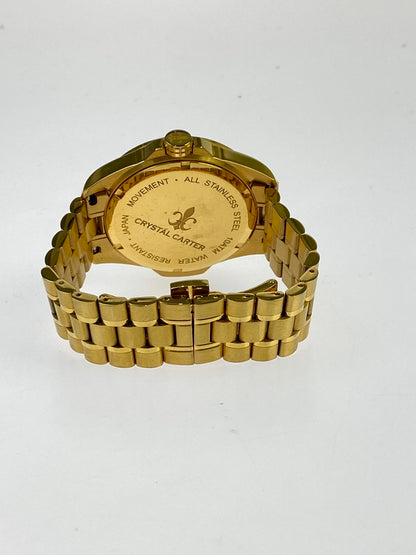 【中古品】【メンズ】 CRYSTAL CARTER クリスタルカーター FELIX 2 FX2-8573G-03 フィリックス2 クウォーツ 腕時計 197-260519-yn-20-min カラー：ゴールド 万代Net店