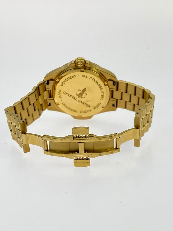 【中古品】【メンズ】 CRYSTAL CARTER クリスタルカーター FELIX 2 FX2-8573G-03 フィリックス2 クウォーツ 腕時計 197-260519-yn-20-min カラー：ゴールド 万代Net店
