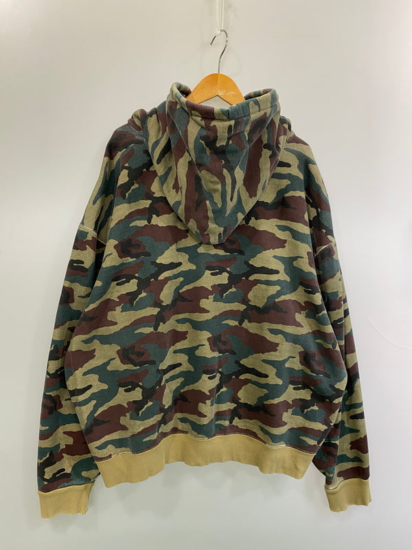 【中古品】【メンズ】 CHAMPION チャンピオン HEAVY HEAVY WEIGHT HOODIE CAMO ヘヴィ ヘヴィ ウェイト フーディ カモ メンズ トップス パーカー 148-260521-em-21-min サイズ：XL カラー：カーキ系（カモ） 万代Net店