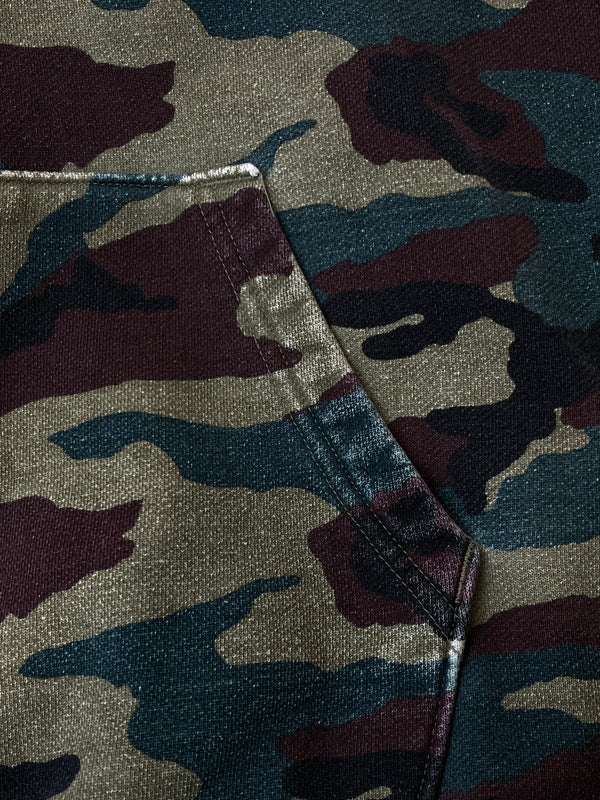 【中古品】【メンズ】 CHAMPION チャンピオン HEAVY HEAVY WEIGHT HOODIE CAMO ヘヴィ ヘヴィ ウェイト フーディ カモ メンズ トップス パーカー 148-260521-em-21-min サイズ：XL カラー：カーキ系（カモ） 万代Net店