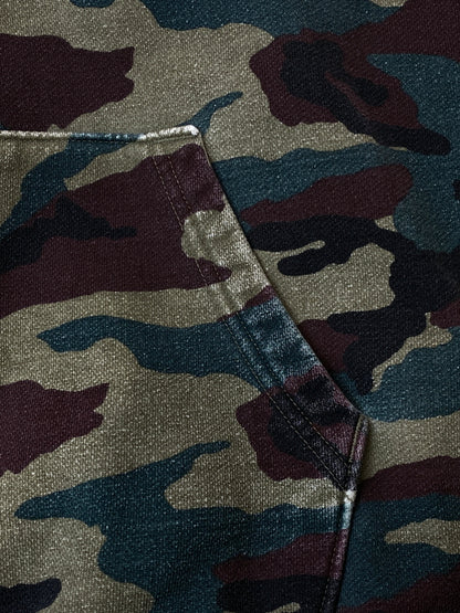 【中古品】【メンズ】 CHAMPION チャンピオン HEAVY HEAVY WEIGHT HOODIE CAMO ヘヴィ ヘヴィ ウェイト フーディ カモ メンズ トップス パーカー 148-260521-em-21-min サイズ：XL カラー：カーキ系（カモ） 万代Net店