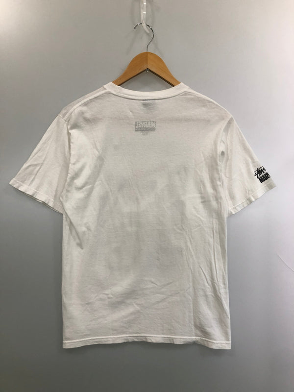 【中古品】【メンズ】 STUSSY × MARVEL ステューシー マーベル SPIDERMAN T-SHIRT 半袖Tシャツ トップス 142-260519-yn-29-min サイズ：S カラー：ホワイト 万代Net店