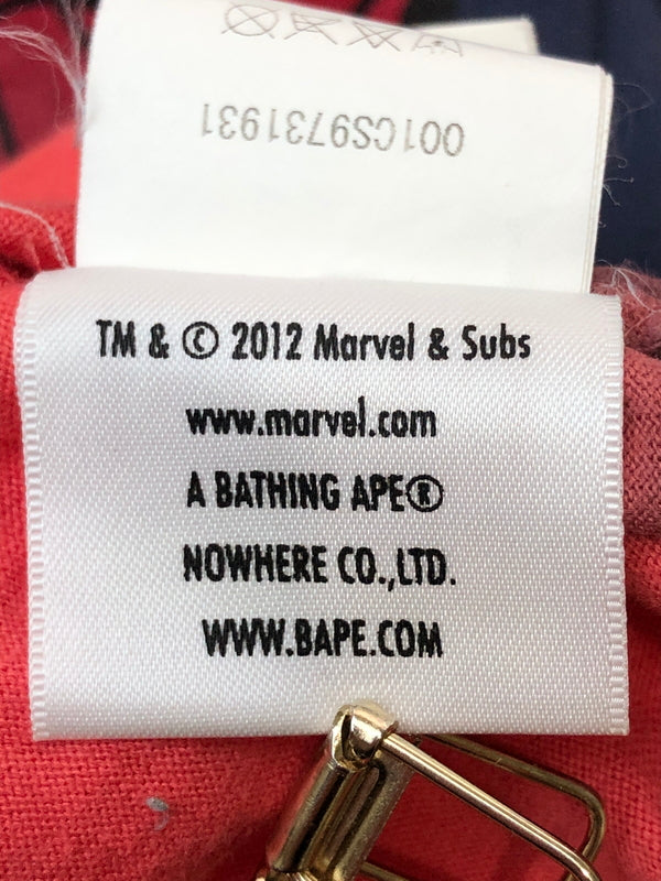 【中古品】【メンズ】 A BATHING APE × MARVEL ア ベイシング エイプ マーベル SPIDERMAN GRADATION T-SHIRT 半袖Tシャツ トップス 142-260519-yn-30-min サイズ：S カラー：ネイビー 万代Net店