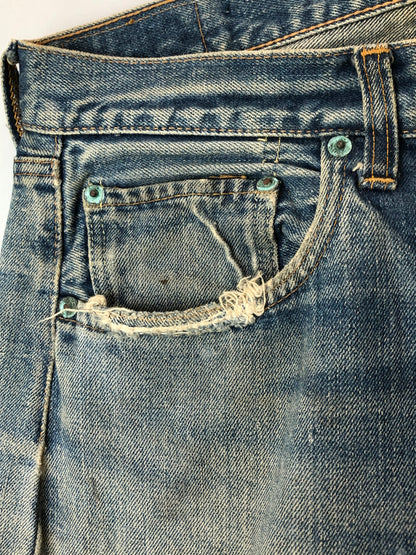 【現状渡し品】【メンズ】 LEVI'S リーバイス 501 66前期 DENIM PANTS 501 デニム パンツ ヴィンテージ メンズ ボトムス ジーンズ 157-260515-em-36-min サイズ：W35 カラー：インディゴブルー 万代Net店