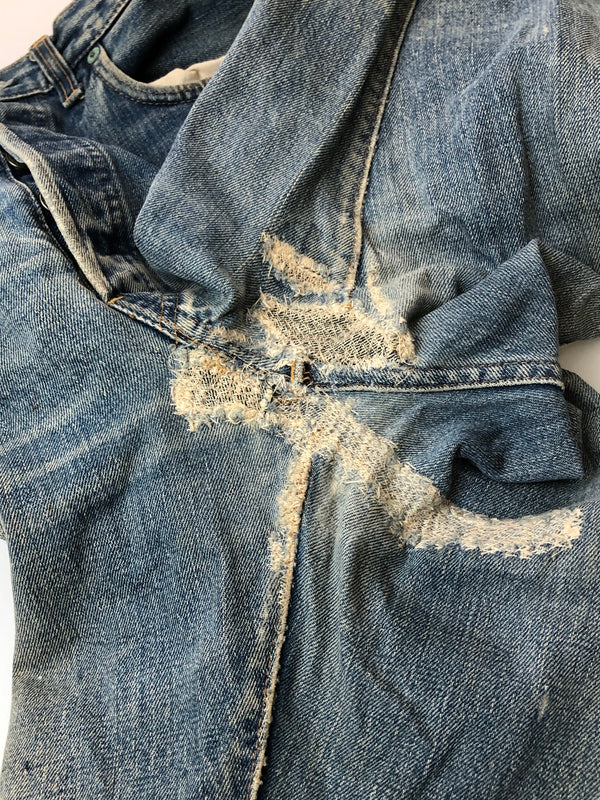 【現状渡し品】【メンズ】 LEVI'S リーバイス 501 66前期 DENIM PANTS 501 デニム パンツ ヴィンテージ メンズ ボトムス ジーンズ 157-260515-em-36-min サイズ：W35 カラー：インディゴブルー 万代Net店