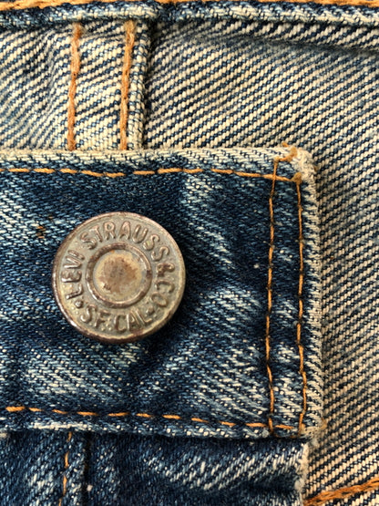 【現状渡し品】【メンズ】 LEVI'S リーバイス 501 66前期 DENIM PANTS 501 デニム パンツ ヴィンテージ メンズ ボトムス ジーンズ 157-260515-em-36-min サイズ：W35 カラー：インディゴブルー 万代Net店