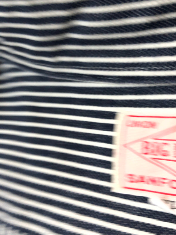 【中古品】【メンズ】 BIG MIKE ビッグマイク HICKORY STRIPE L/S SHIRT 101815005 ヒッコリー ストライプ ロングスリーブシャツ 長袖シャツ トップス 145-260519-yn-31-min サイズ：XL カラー：ネイビー 万代Net店