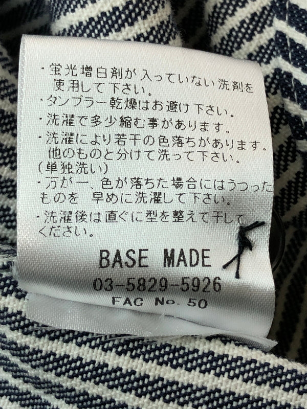 【中古品】【メンズ】 BIG MIKE ビッグマイク HICKORY STRIPE L/S SHIRT 101815005 ヒッコリー ストライプ ロングスリーブシャツ 長袖シャツ トップス 145-260519-yn-31-min サイズ：XL カラー：ネイビー 万代Net店